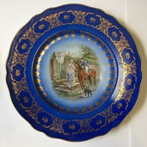 Plate #3 Decorator Plate JKW Bavarian Porcelain